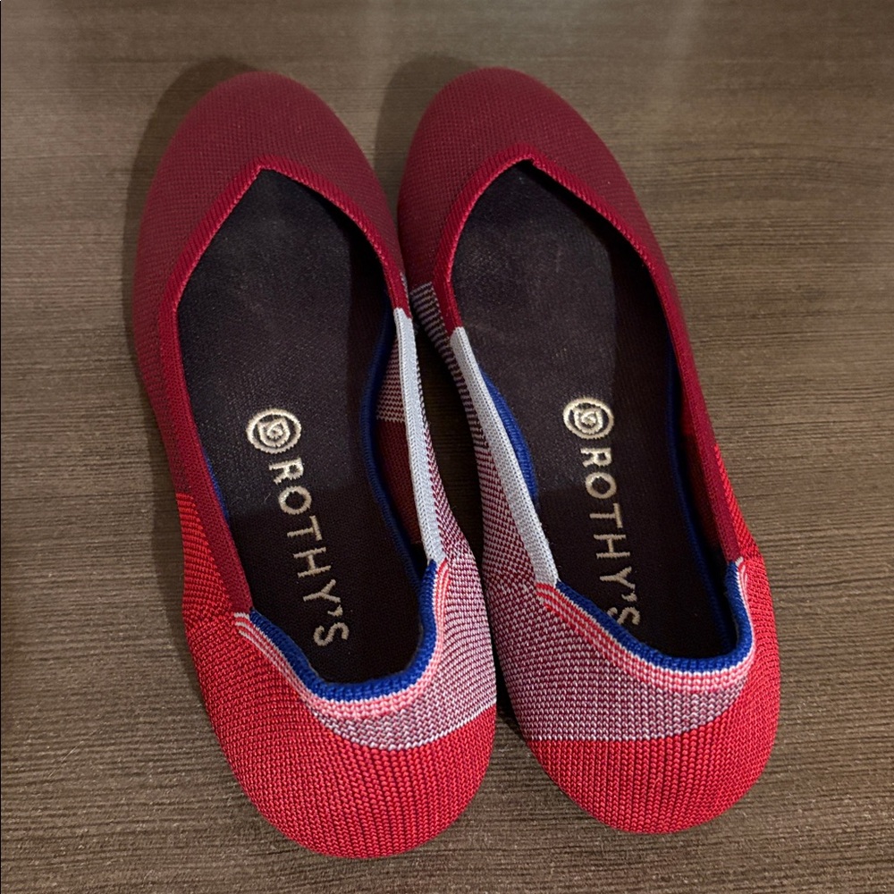 Rothy’s RETIRED Berry Colorblock Flats 9.5 - Picture 5 of 9